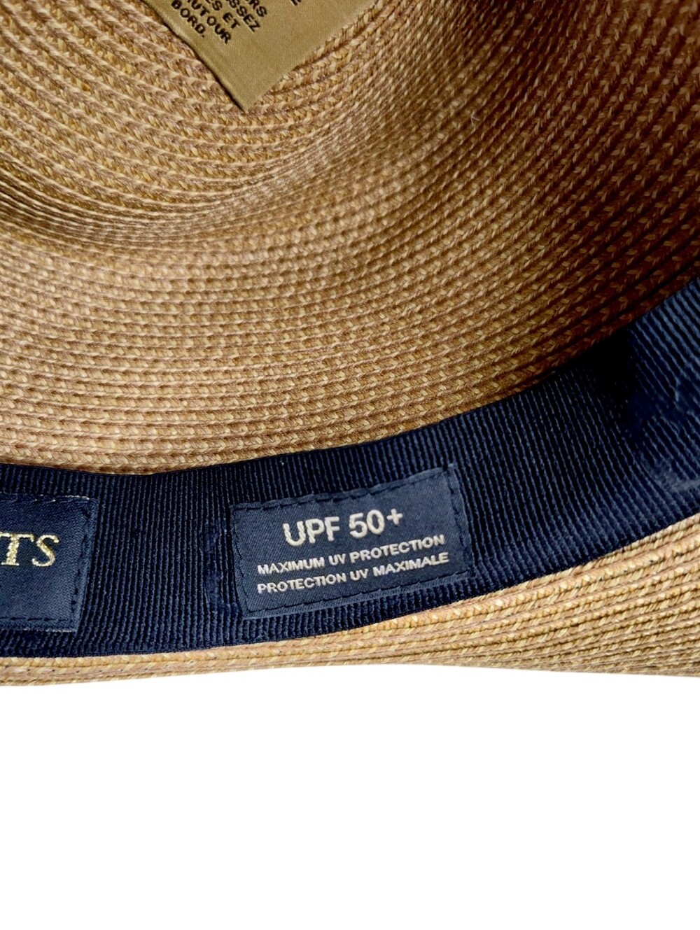 Eric Javits Squishee® Classic Fedora Hat – Natural/Black | UPF 50+ Packable Luxu - Picture 13 of 16